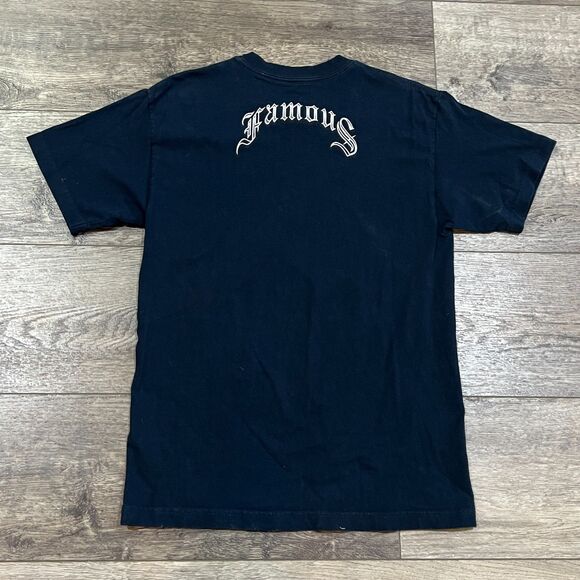 Vintage Y2K Famous Stars & Straps Skull Black Graphic Tee Shirt Men’s Medium - Picture 4 of 7